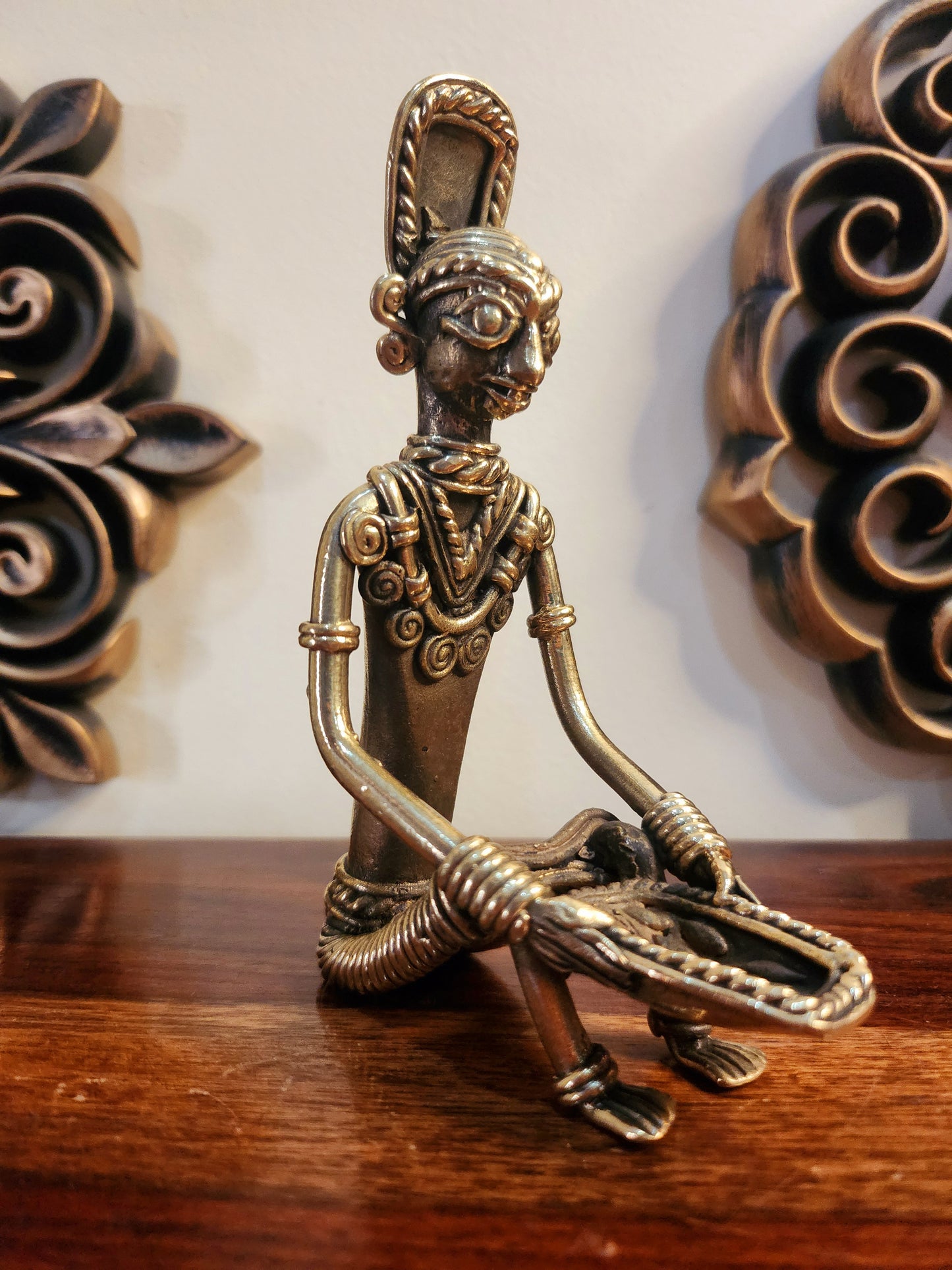 Working Lady Dokra Brass Art