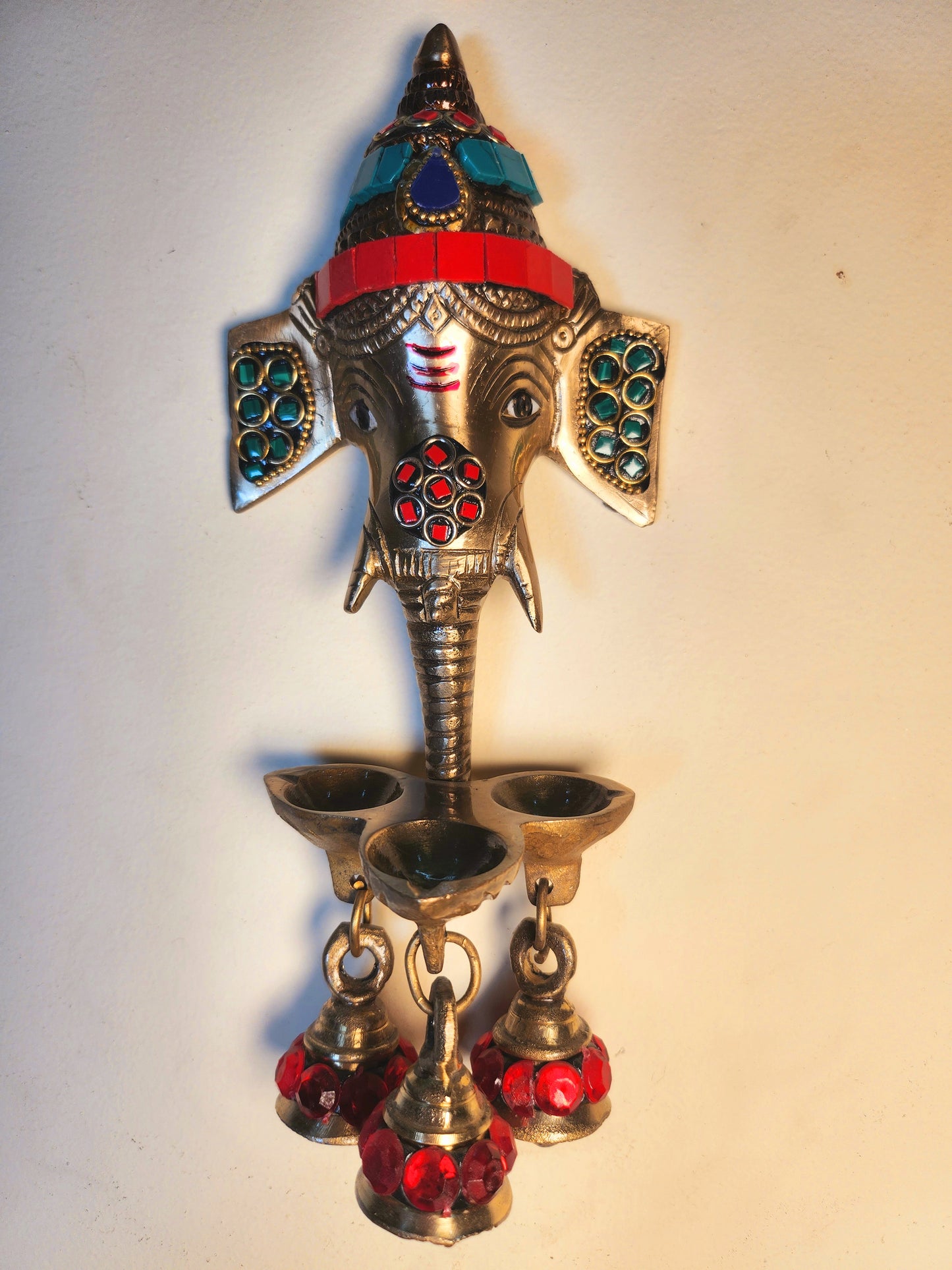 Ganesh Meenakari with Bell Wall Hanging