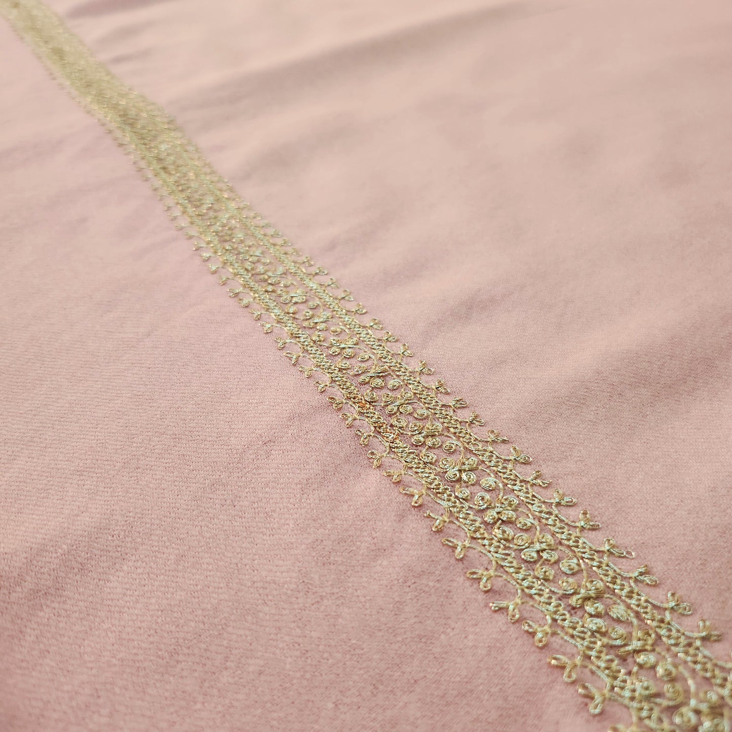 Aayat Baby Pink Golden Tilla Stole