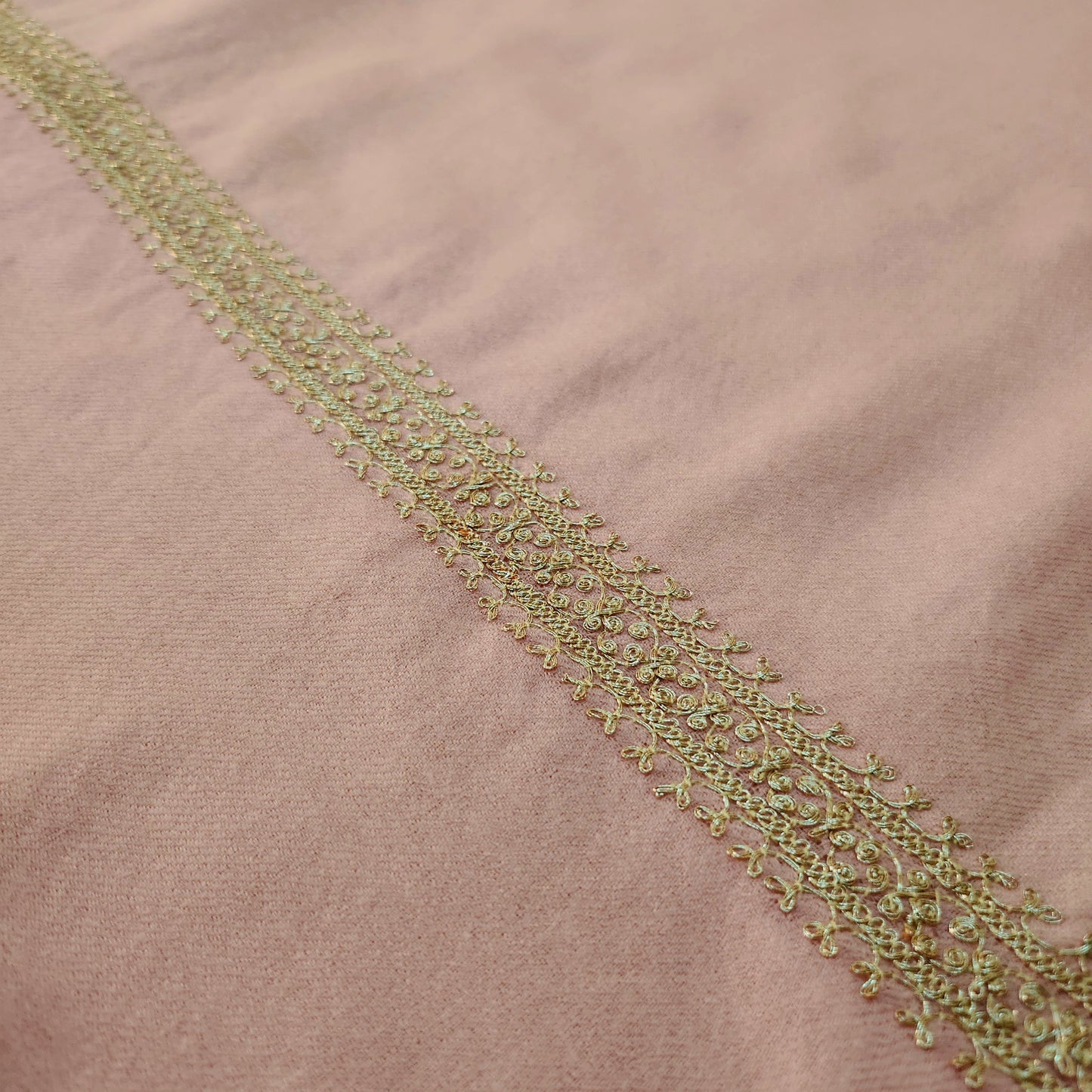Aayat Baby Pink Golden Tilla Stole