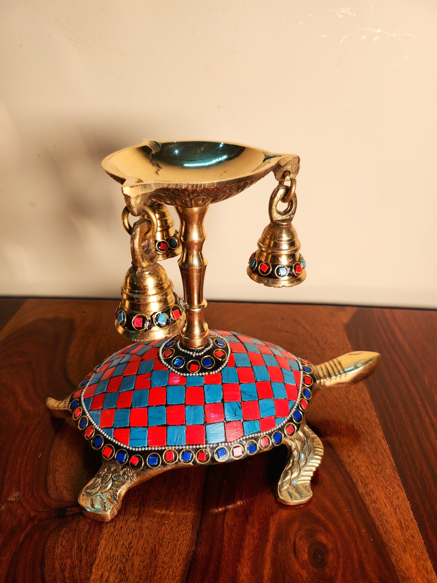 Tortoise Diya with Bell