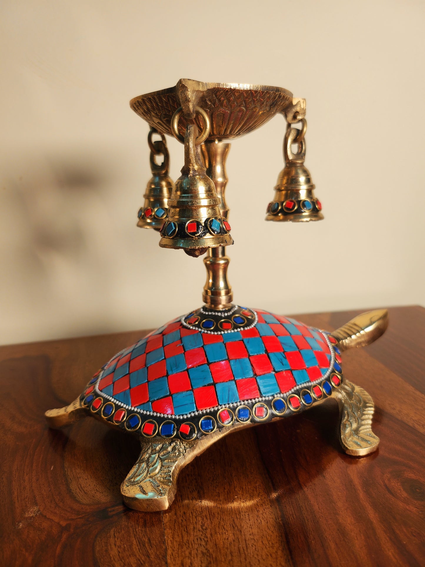 Tortoise Diya with Bell