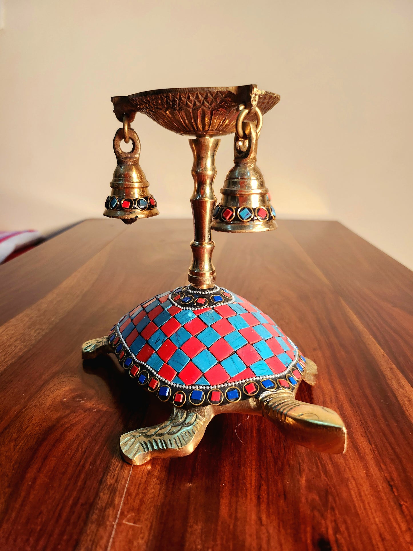 Tortoise Diya with Bell