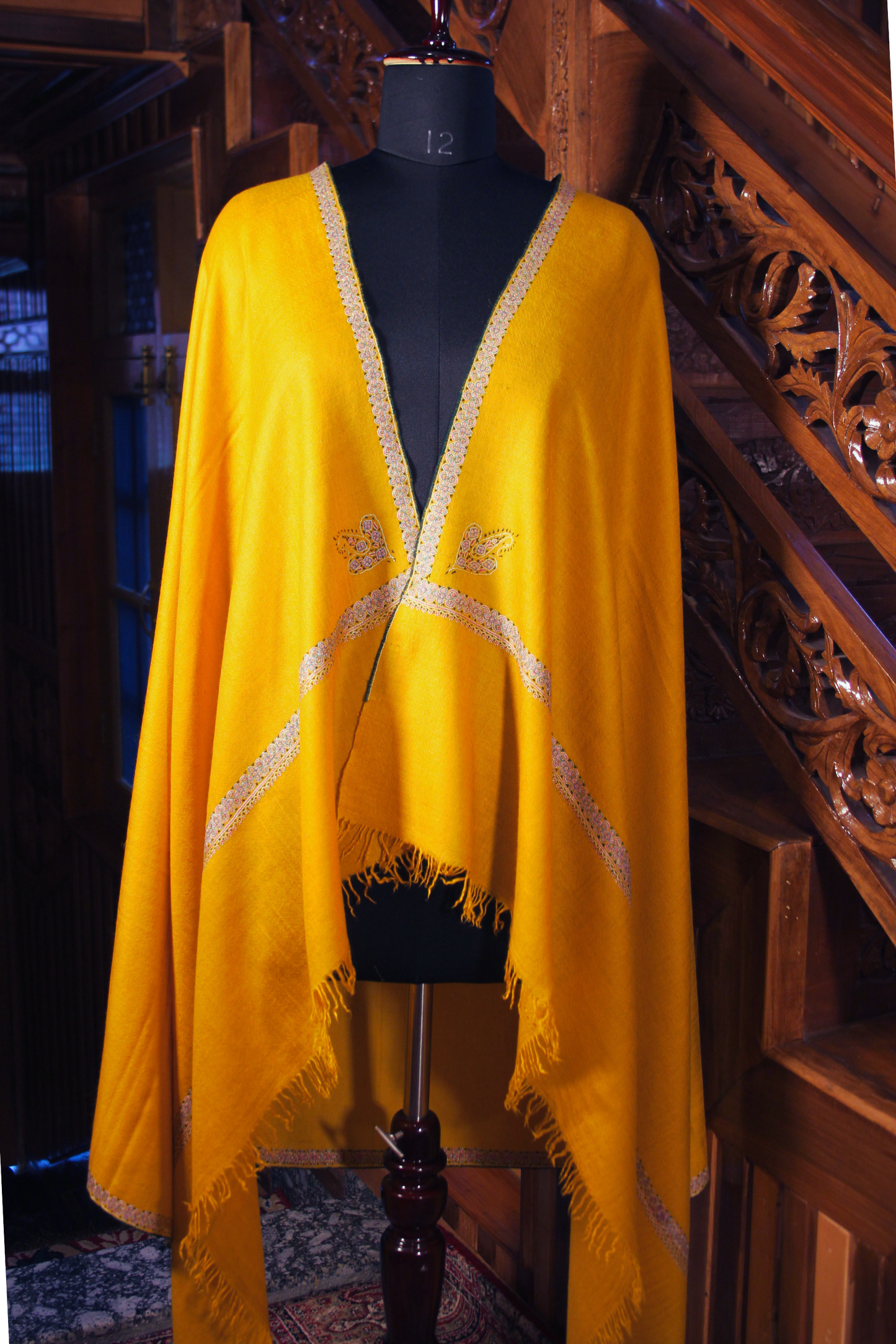 Arzoo Paledaar Yellow Pashmina