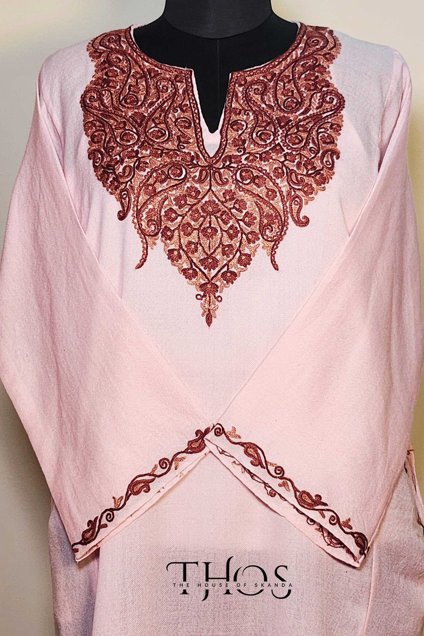 Bano Pink and Brown Aari Phiran