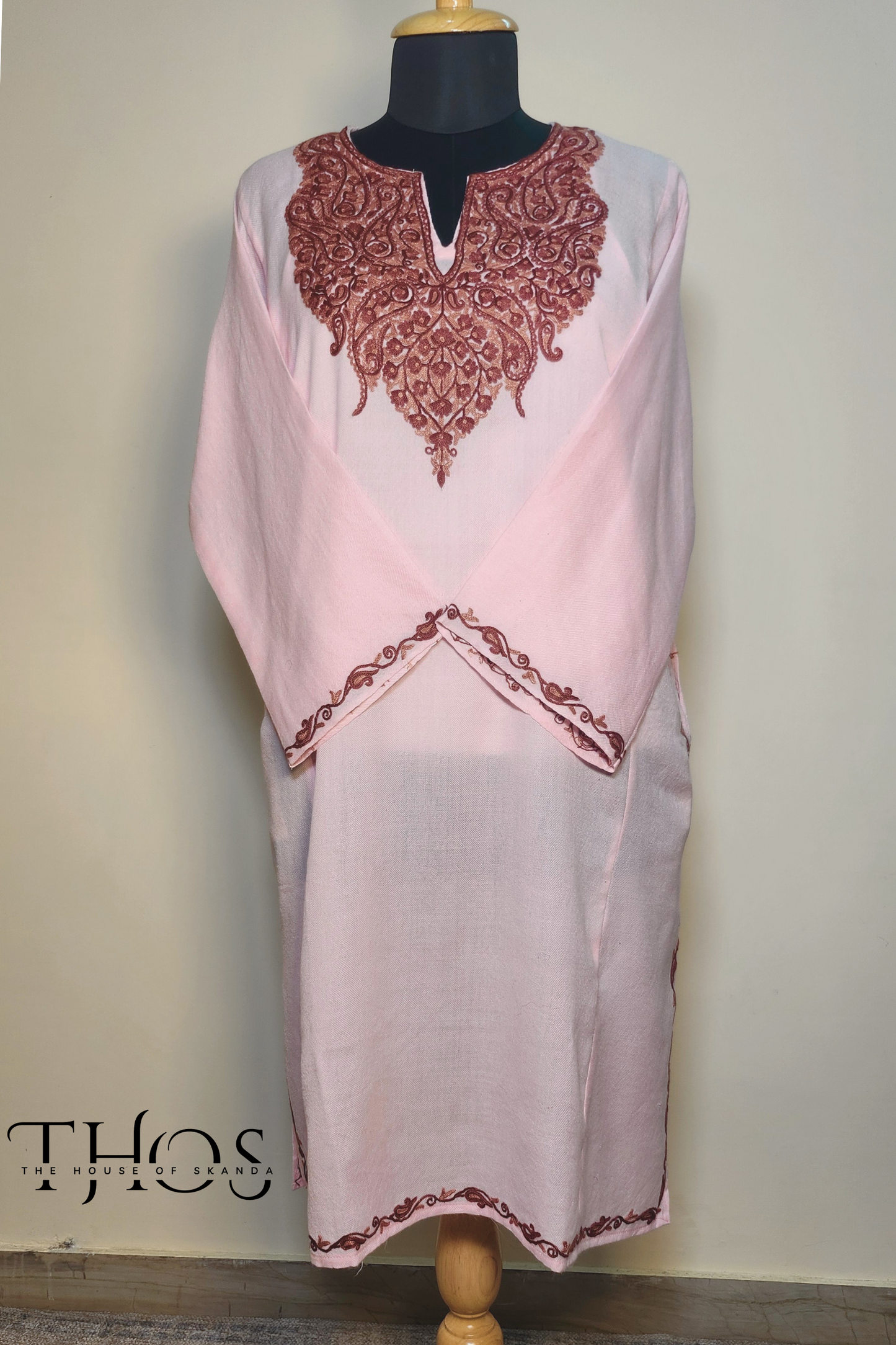 Bano Pink and Brown Aari Phiran