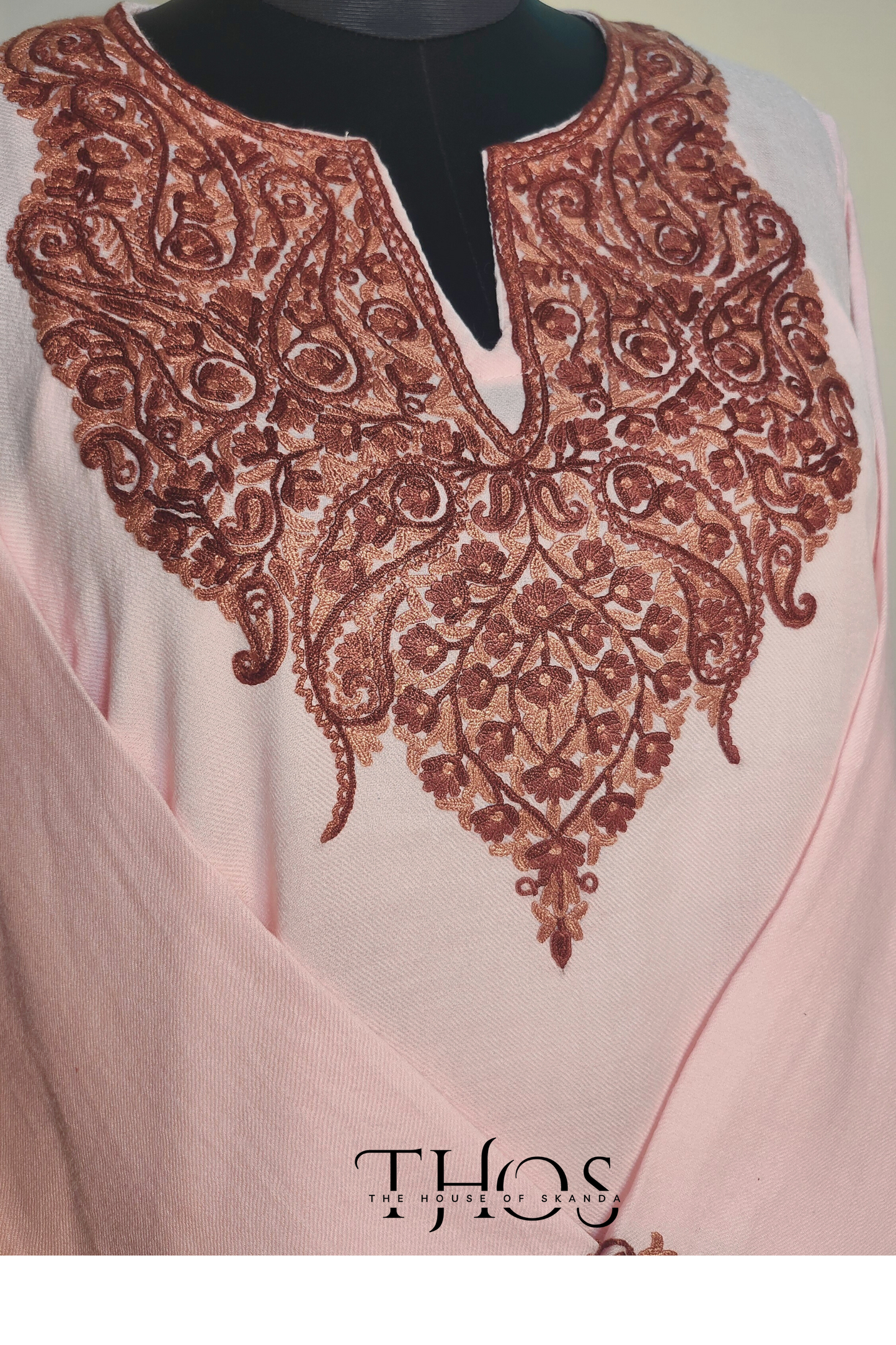 Bano Pink and Brown Aari Phiran
