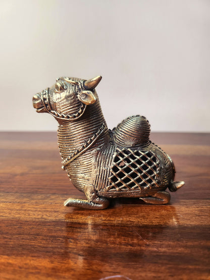 Small Bull Dokra Brass Art