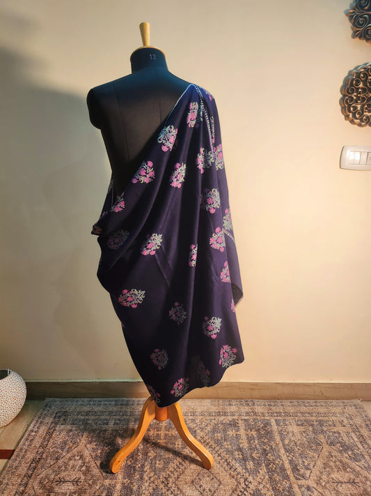 Arzoo Pashmina Blue Bootidar