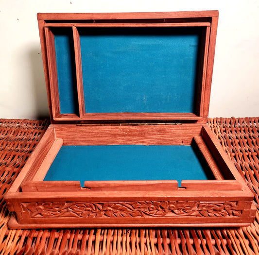 Walnut Wood Carved Box