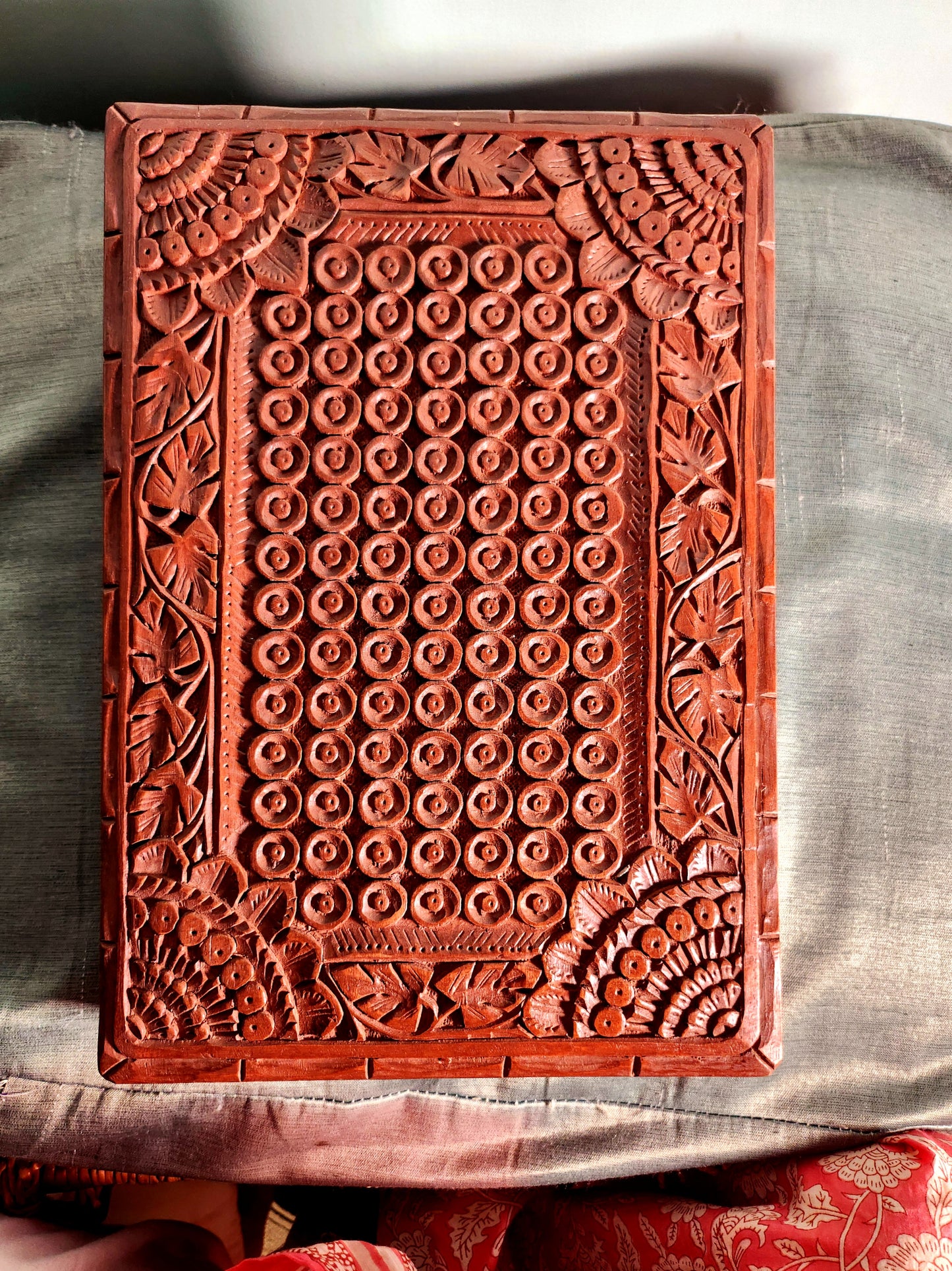 Walnut Wood Carved Box