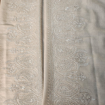 Aayat Pearl White and Silver Tilla Stole