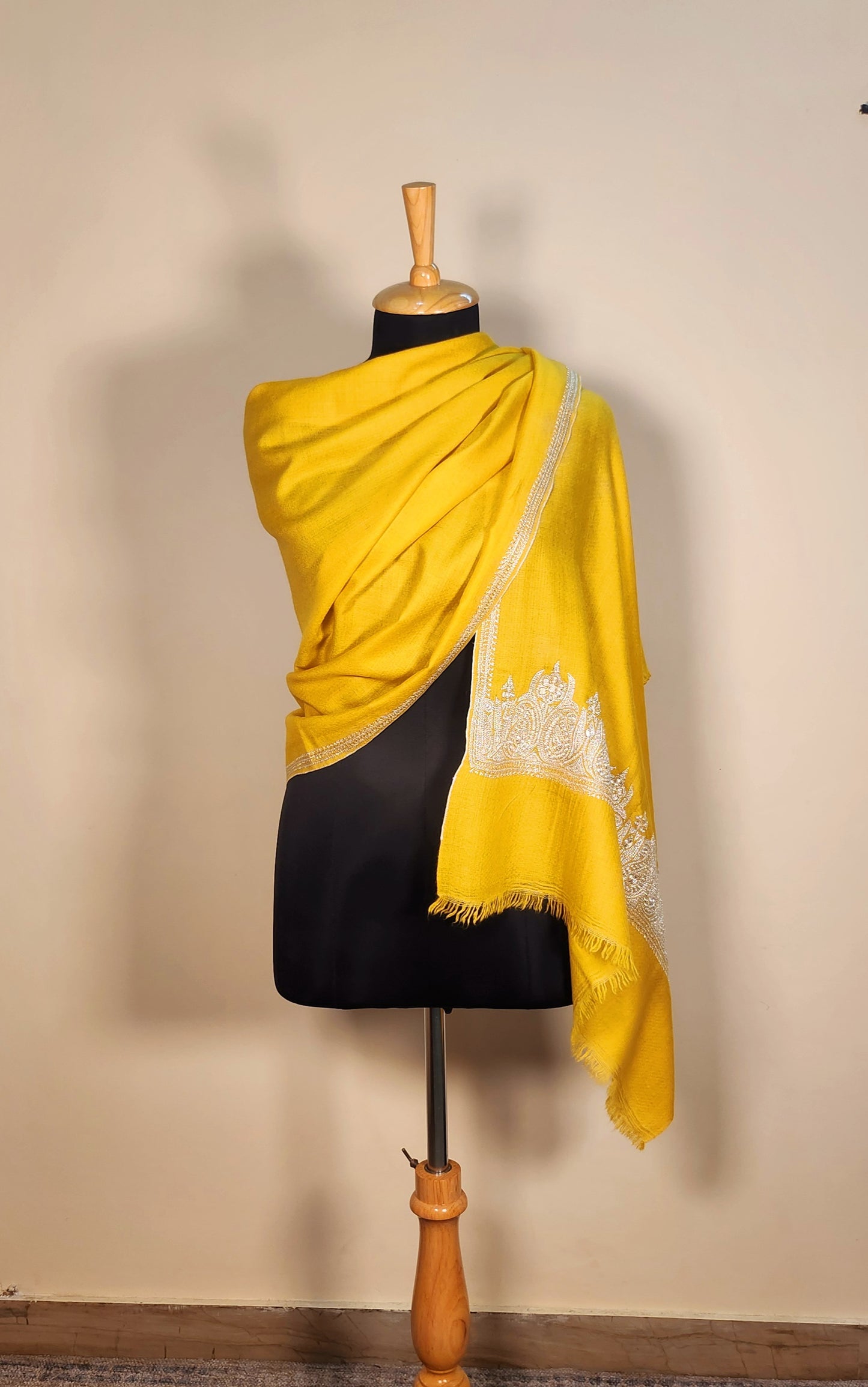 Aayat Yellow and Silver Tilla Stole