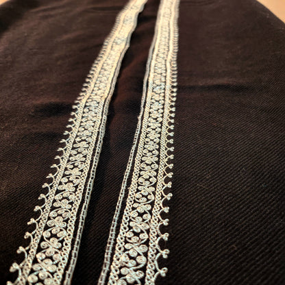 Aayat Black Silver Tilla Stole