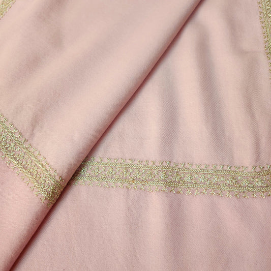 Aayat Baby Pink Golden Tilla Stole