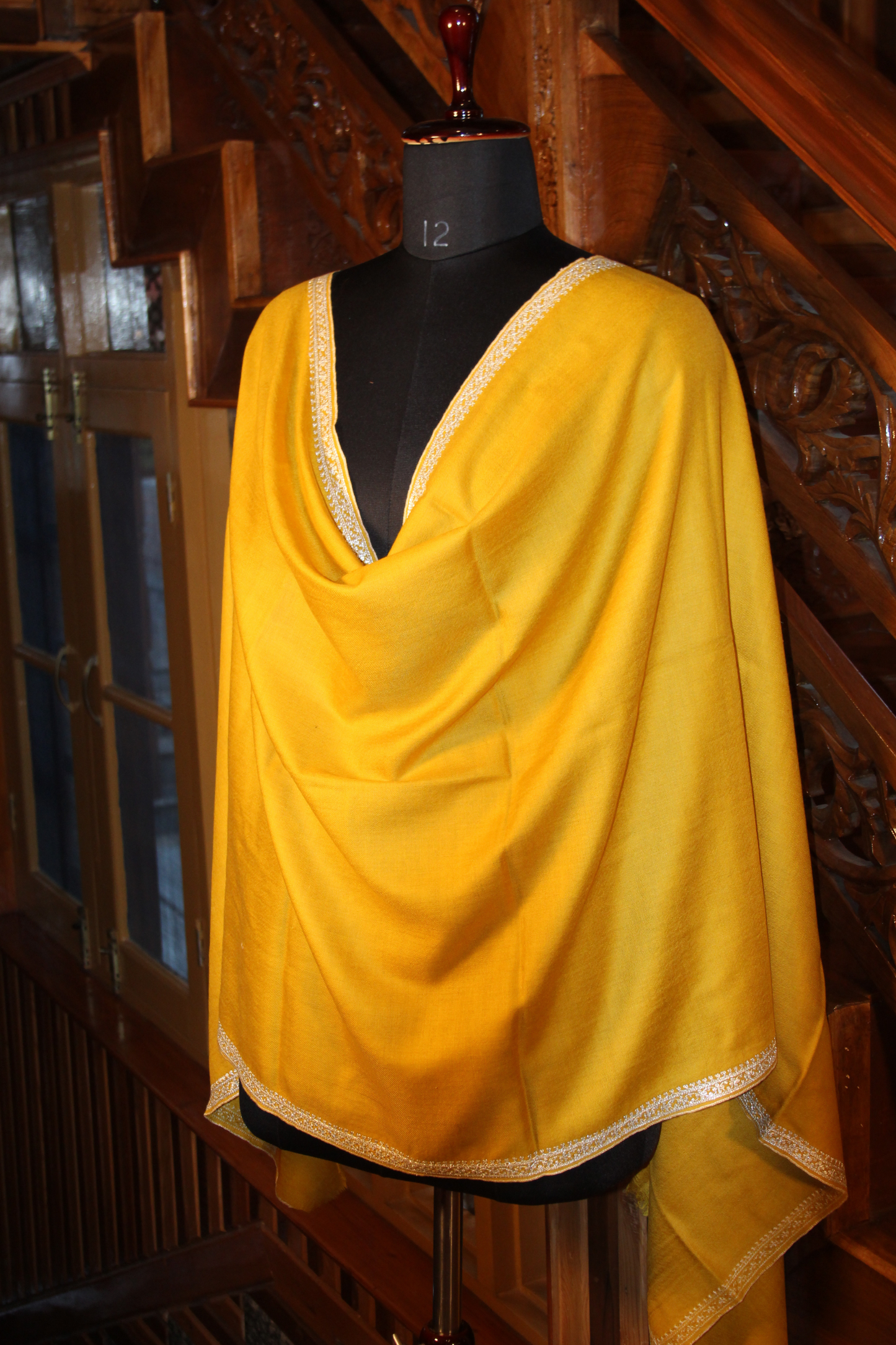 Arzoo Yellow Pashmina Tilla Paledaar