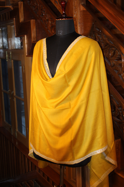 Arzoo Yellow Pashmina Tilla Paledaar