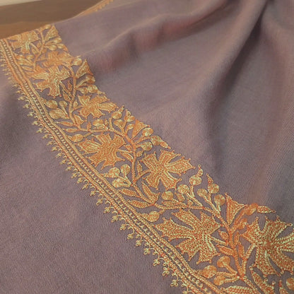 Aayat Beige and Golden Tilla Stole